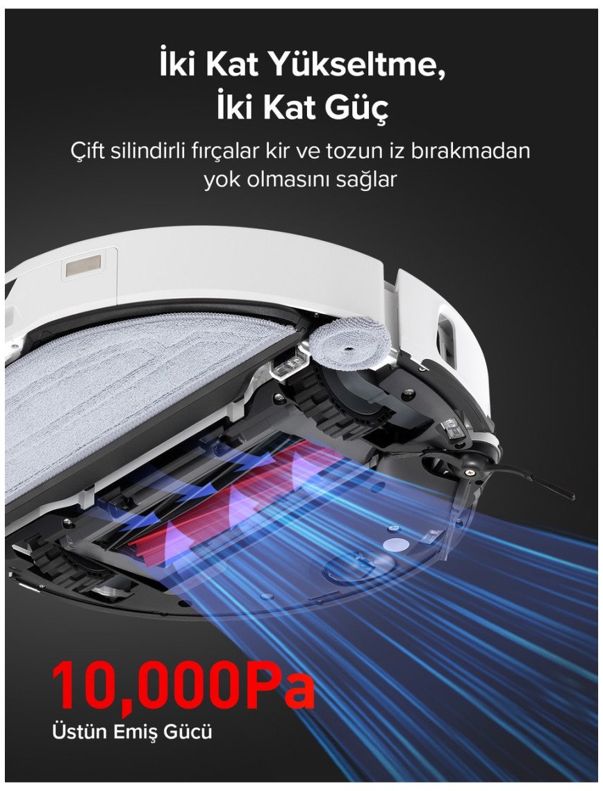 Roborock S8 Maxv Ultra Akıllı Robot Süpürge Beyaz