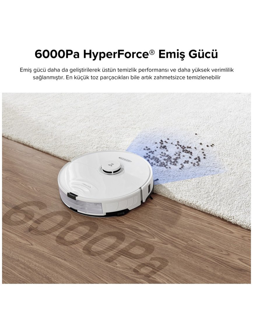 Roborock S8 Sonic Mopping Akıllı Robot Süpürge S8 Beyaz
