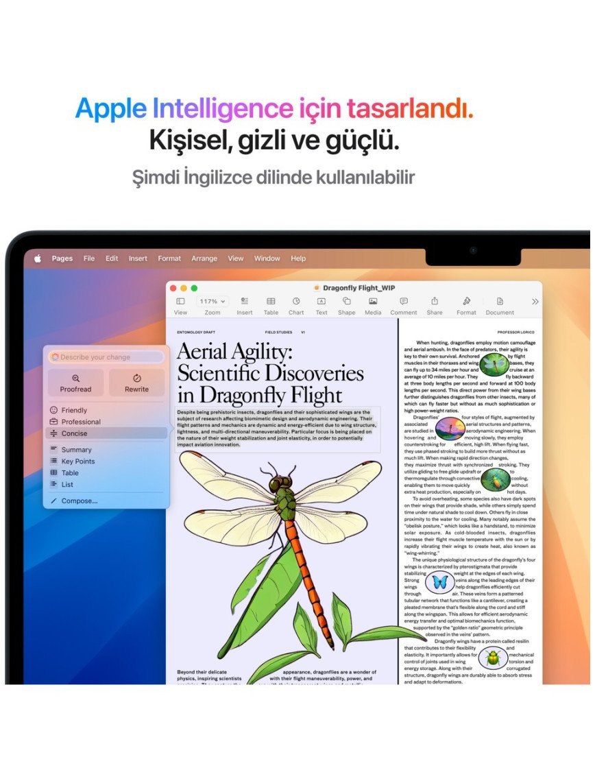 Apple MacBook Air M4 16GB 512GB SSD macOS 15" Taşınabilir Bilgisayar Gece Yarısı MW1M3TU/A